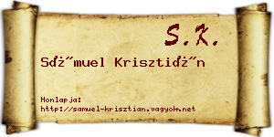 Sámuel Krisztián névjegykártya