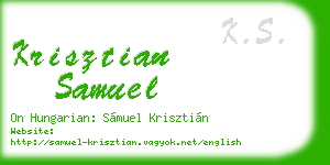 krisztian samuel business card