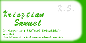 krisztian samuel business card